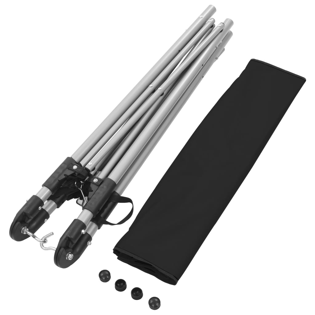 Hamakas su sulankstomu stovu, juodas