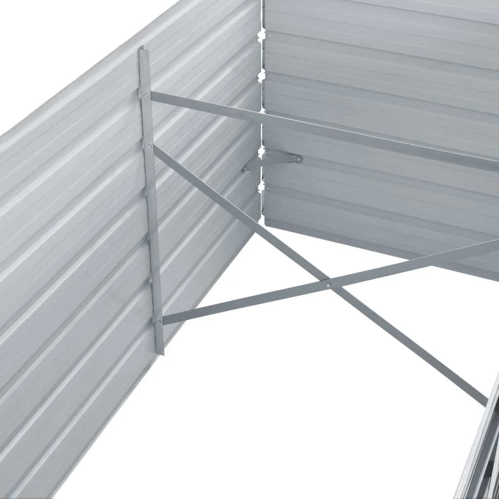 Lovelis, pilkas, galvanizuotas plienas, 240x80x45cm
