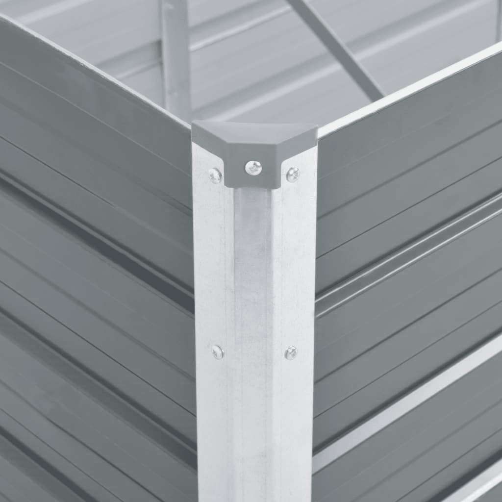 Lovelis, pilkas, galvanizuotas plienas, 240x80x45cm