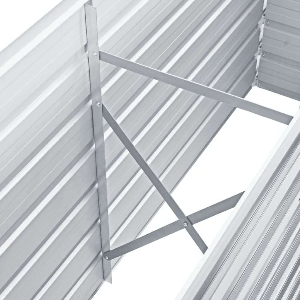 Lovelis, pilkos spalvos, 160x40x77cm, galvanizuotas plienas