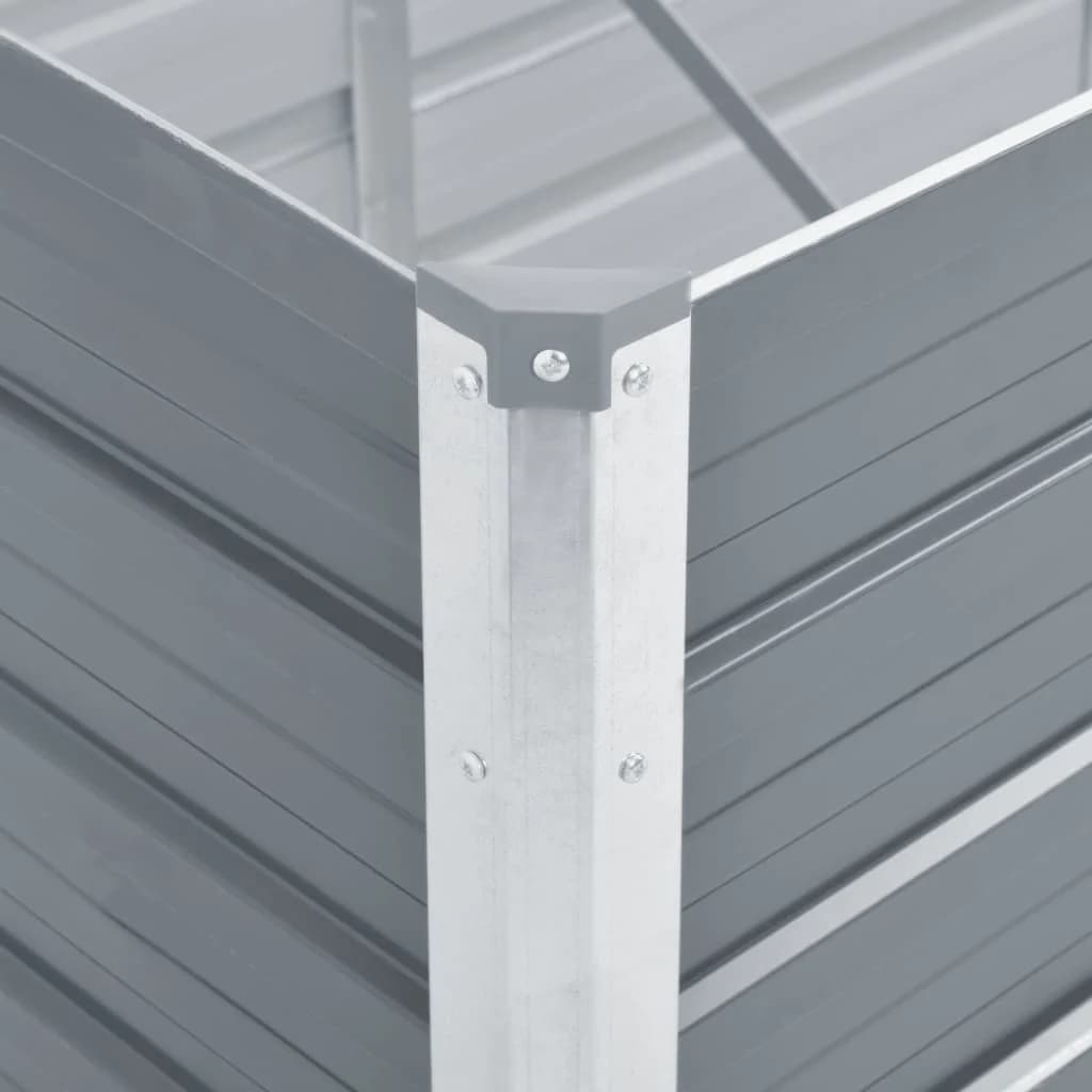 Lovelis, pilkos spalvos, 160x40x77cm, galvanizuotas plienas