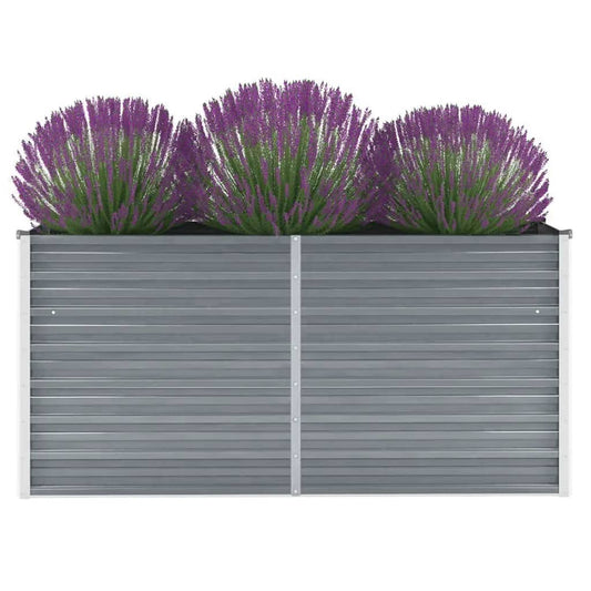 Lovelis, pilkos spalvos, 160x40x77cm, galvanizuotas plienas