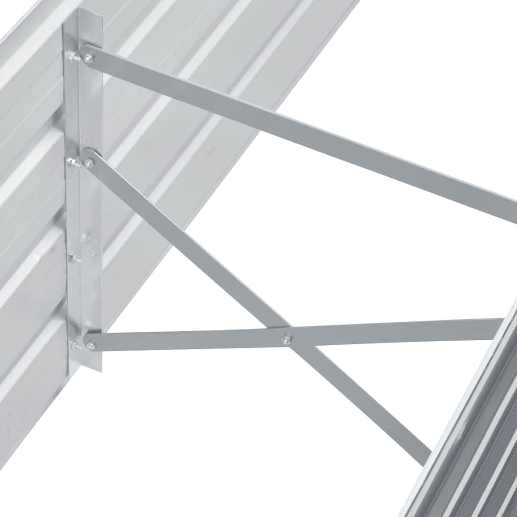 Lovelis, pilkas, galvanizuotas plienas, 160x40x45cm