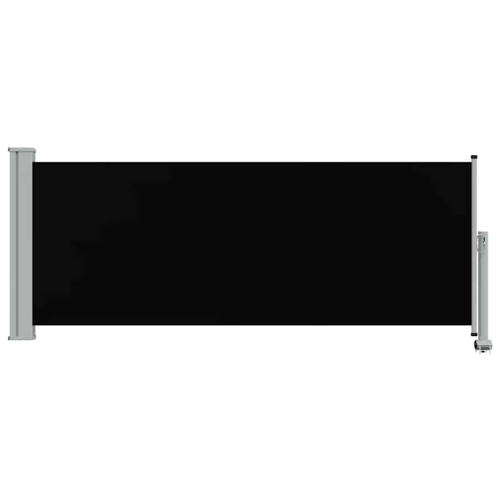 Ištraukiama šoninė kiemo pertvara, juodos spalvos, 100x300cm