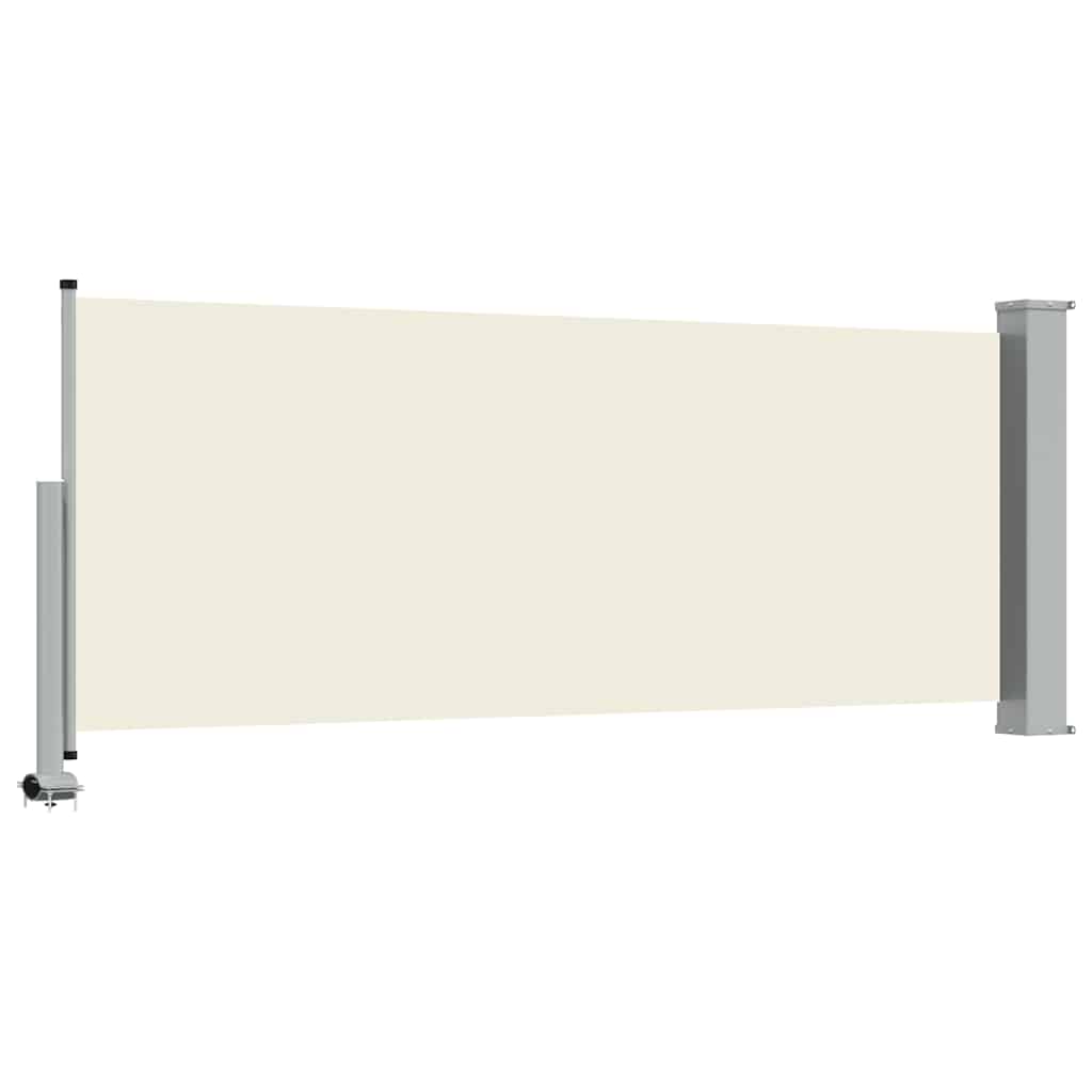 Ištraukiama šoninė kiemo pertvara, kreminės spalvos, 100x300cm