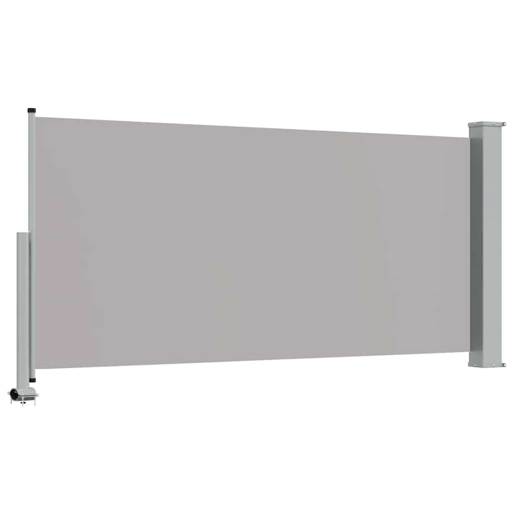 Ištraukiama šoninė kiemo pertvara, pilkos spalvos, 120x300cm