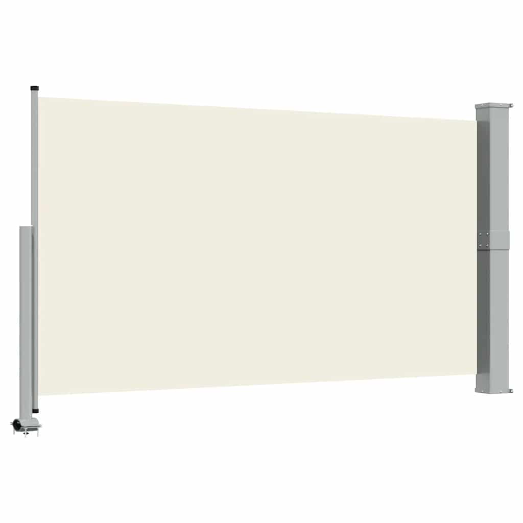 Ištraukiama šoninė kiemo pertvara, kreminės spalvos, 140x300cm
