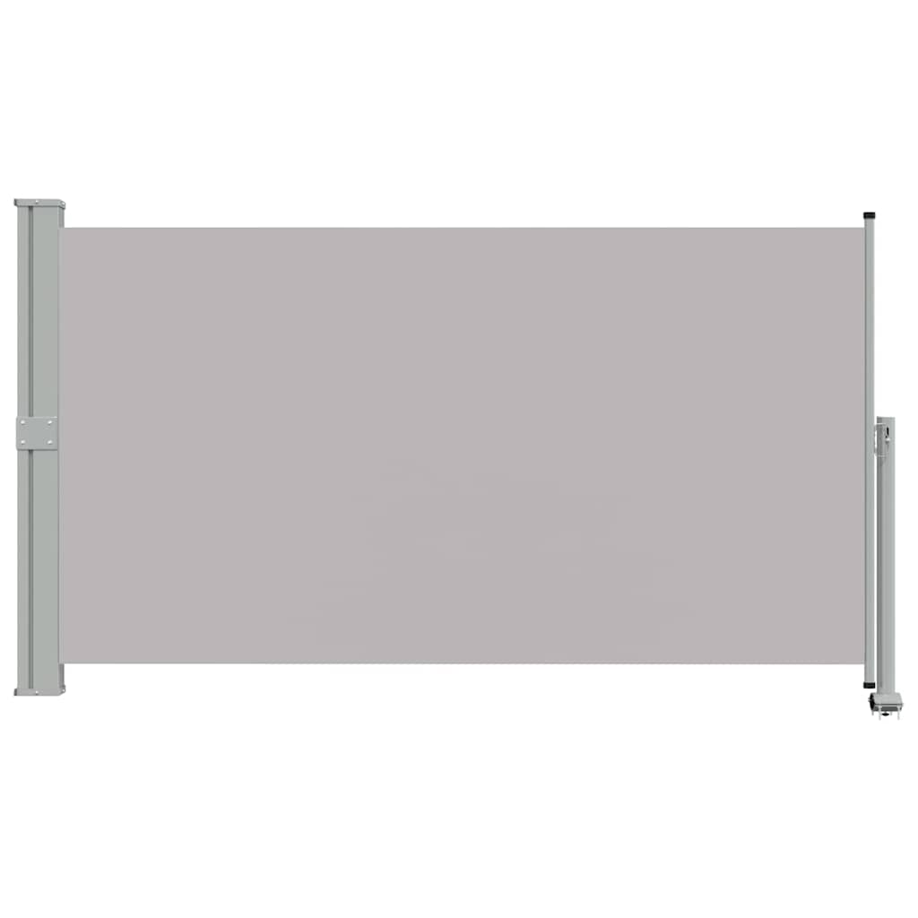 Ištraukiama šoninė kiemo pertvara, pilkos spalvos, 140x300cm