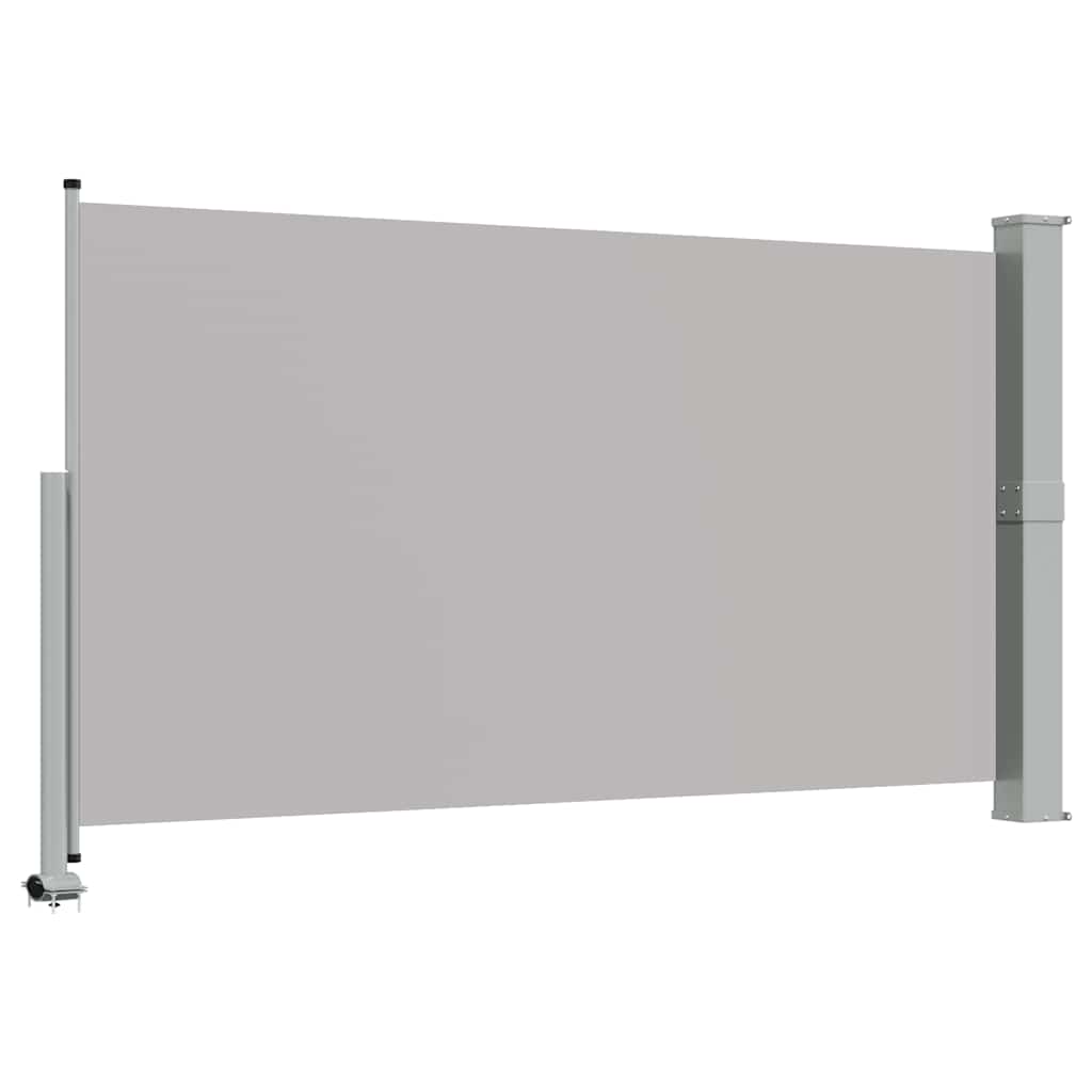 Ištraukiama šoninė kiemo pertvara, pilkos spalvos, 140x300cm