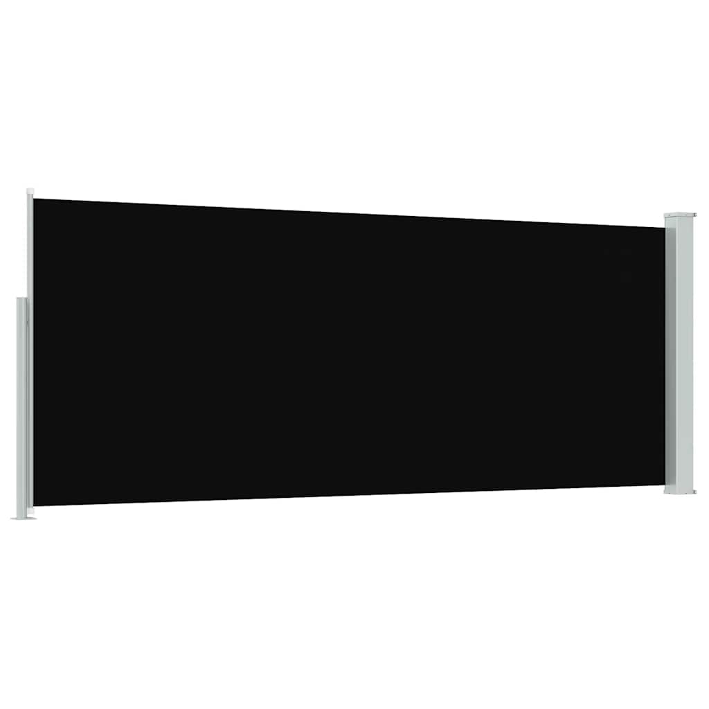 Ištraukiama šoninė pertvara, juodos spalvos, 120x300cm