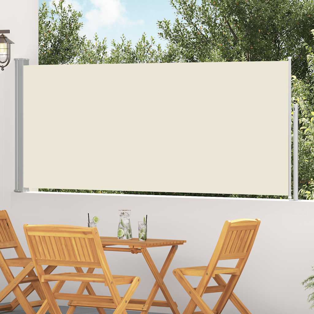 Ištraukiama šoninė pertvara, kreminės spalvos, 120x300cm