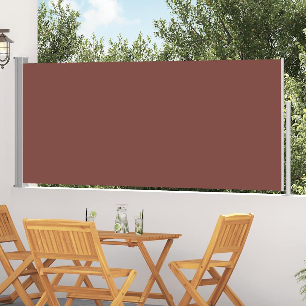 Ištraukiama šoninė pertvara, rudos spalvos, 120x300cm