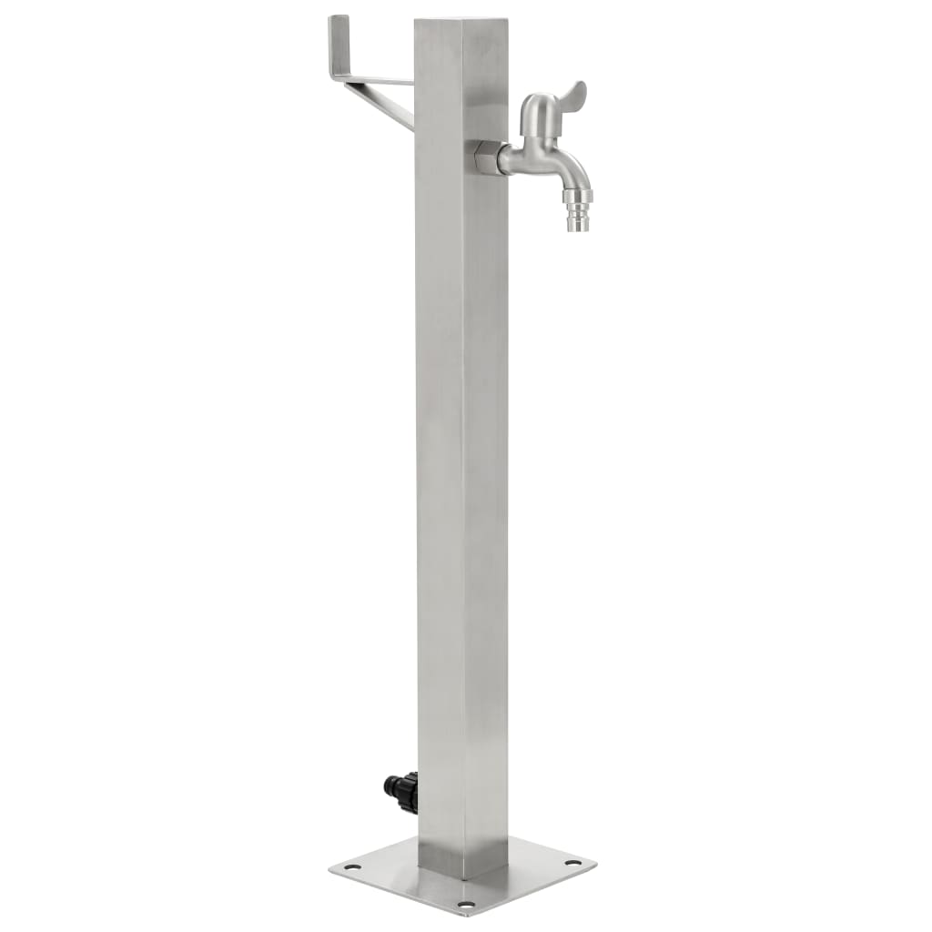 Vandens kolonėlė sodui, 65cm, nerūdijantis plienas, kvadratinė
