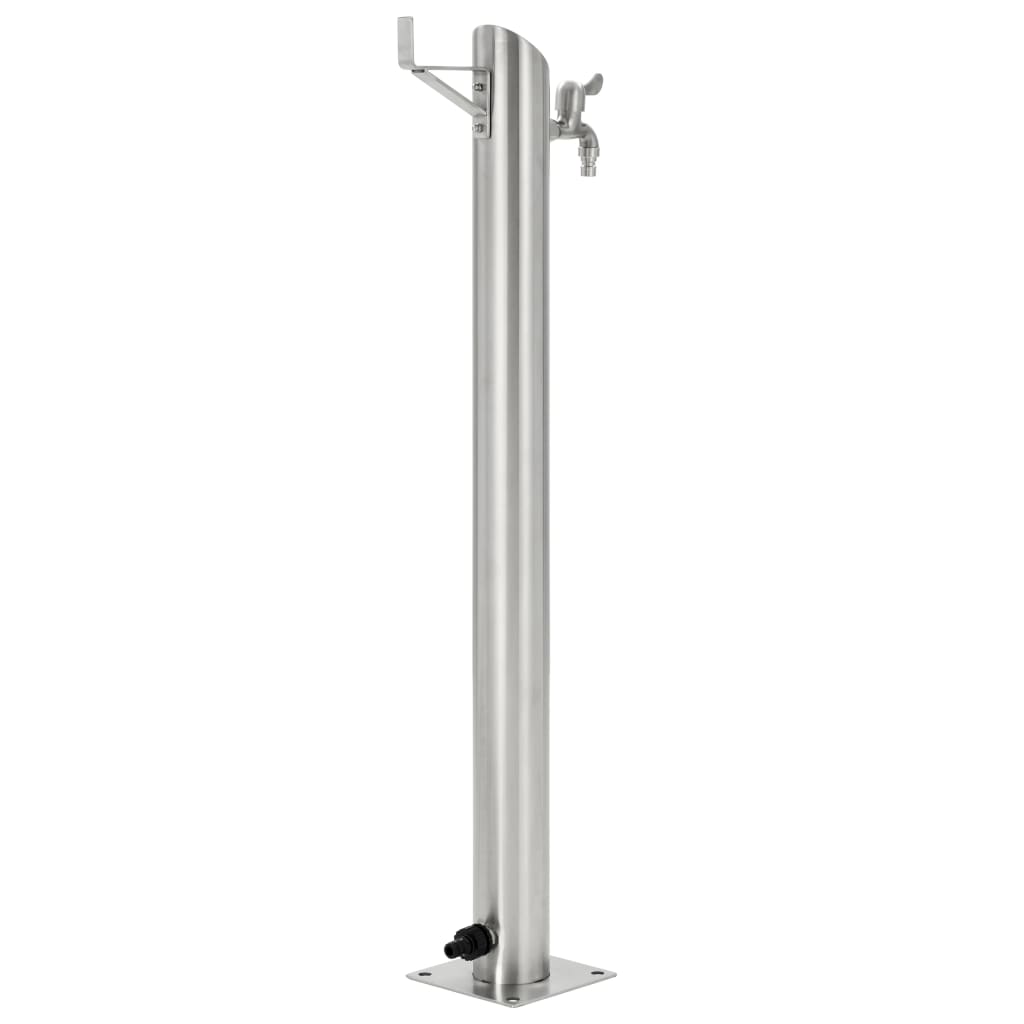 Vandens kolonėlė sodui, 95cm, nerūdijantis plienas, apvali
