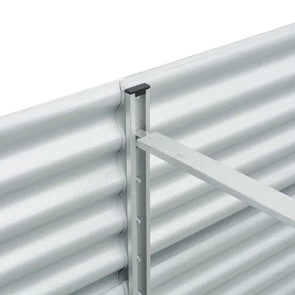 Lovelis, sidabrinis, 400x80x81cm, galvanizuotas plienas, aukštas