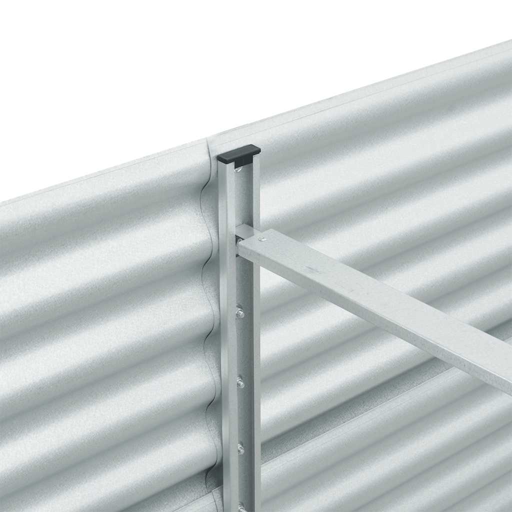 Lovelis, sidabrinis, 240x80x81cm, galvanizuotas plienas, aukštas