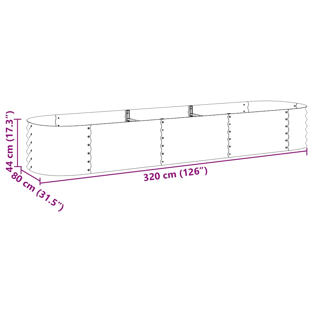 Lovelis, sidabrinis, 320x80x44cm, galvanizuotas plienas, aukštas
