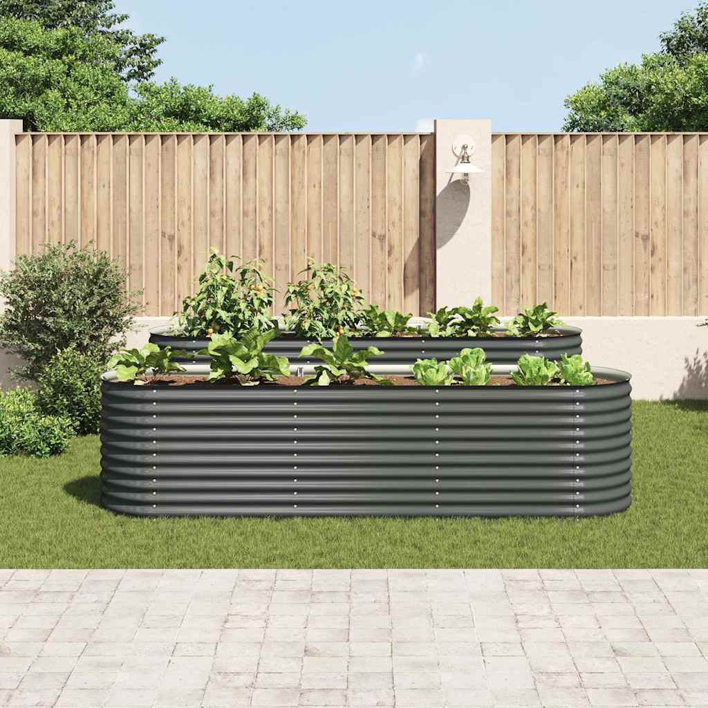 Lovelis, pilkas, 320x80x81cm, galvanizuotas plienas, aukštas
