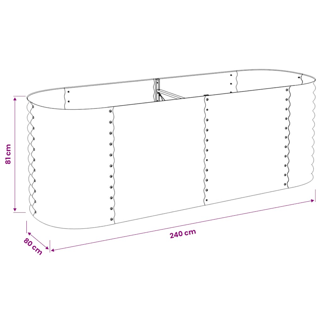 Lovelis, pilkas, 240x80x81cm, galvanizuotas plienas, aukštas
