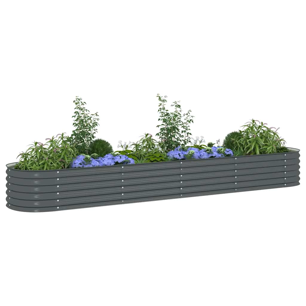 Lovelis, pilkas, 400x80x44cm, galvanizuotas plienas, aukštas
