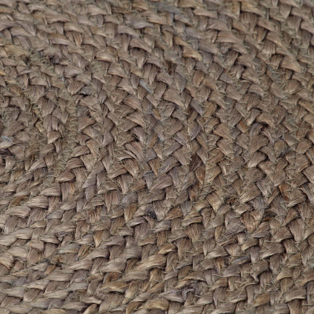 Kilimas, pilkas, 90cm, džiutas, apvalus, rankų darbo