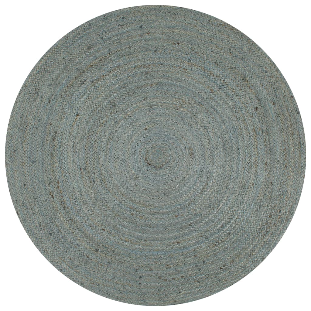 Kilimas, alyvuogių žal. sp., 90cm, džiutas, apval., rankų darbo