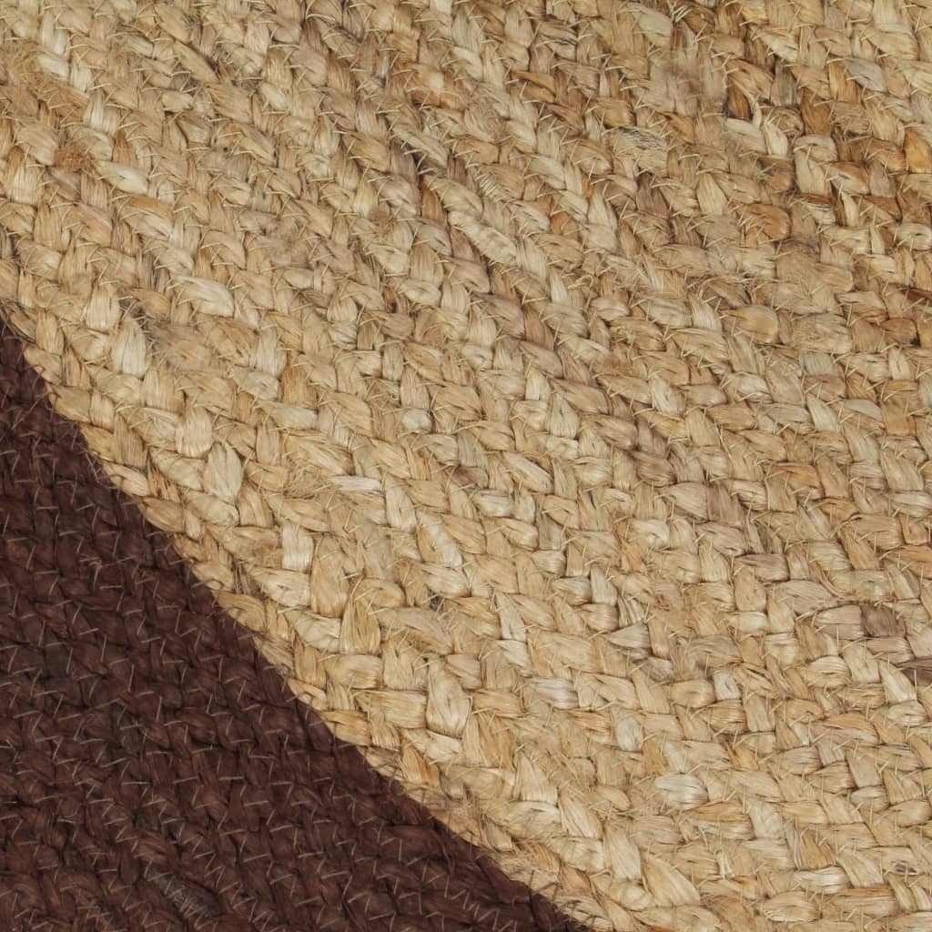 Kilimas, 90cm, džiutas, rankų darbo, su rudu kraštu