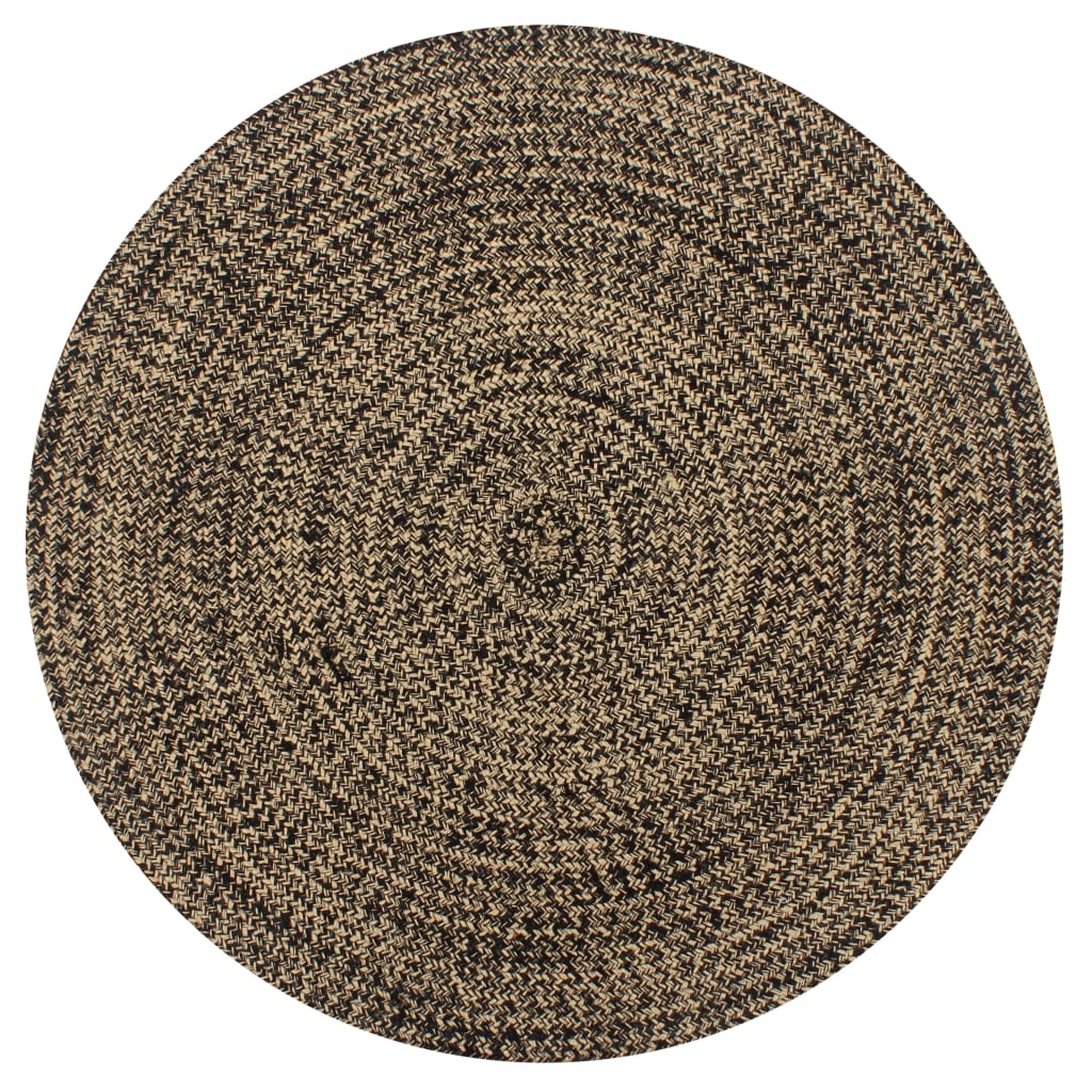 Kilimas, juodos ir natūralios sp., 150cm, džiutas, rankų darbo