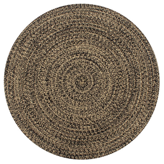 Kilimas, juodos ir natūralios sp., 150cm, džiutas, rankų darbo