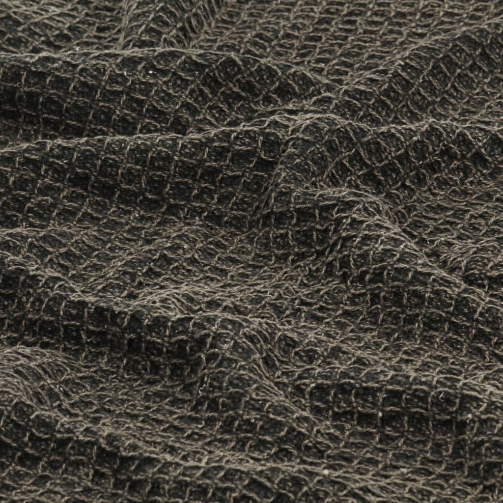 Pledas, antracito/rudos spalvos, 220x250cm, medvilnė