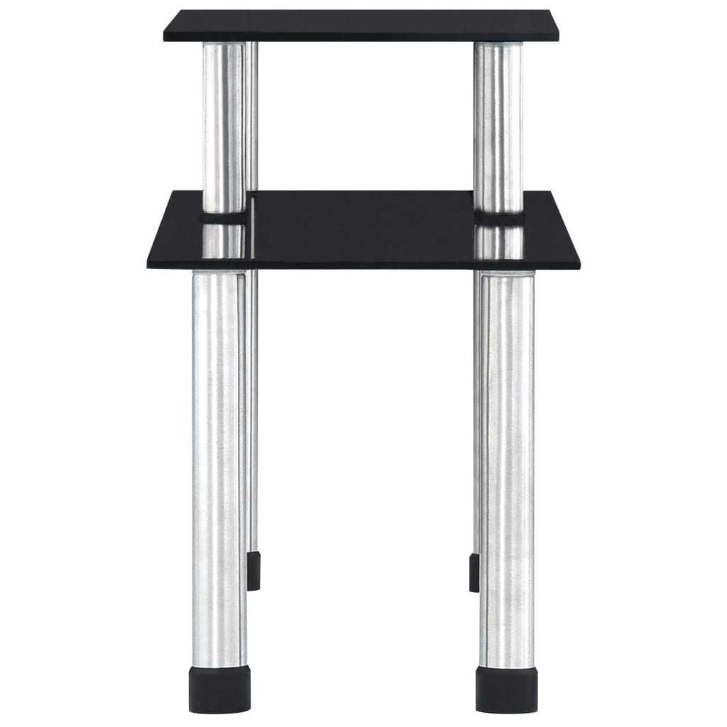 Virtuvės lentyna, juoda, 45x16x26cm, grūdintas stiklas