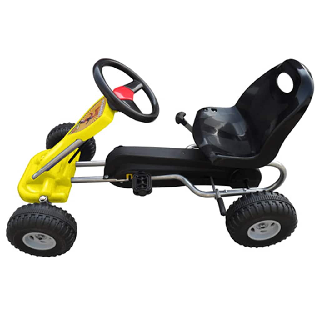 Kartingas, minamas pedalais, geltonas