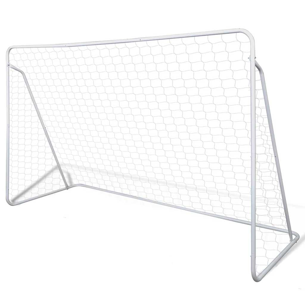 Futbolo vartų su tinklu rinkinys, 240x90x150cm, plienas