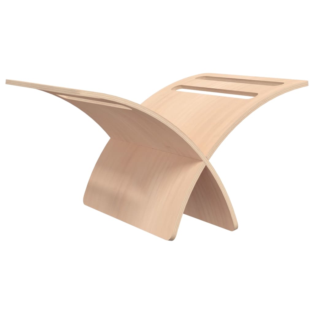 Medinis žurnalų laikiklis, natūralus, pastatomas ant žemės