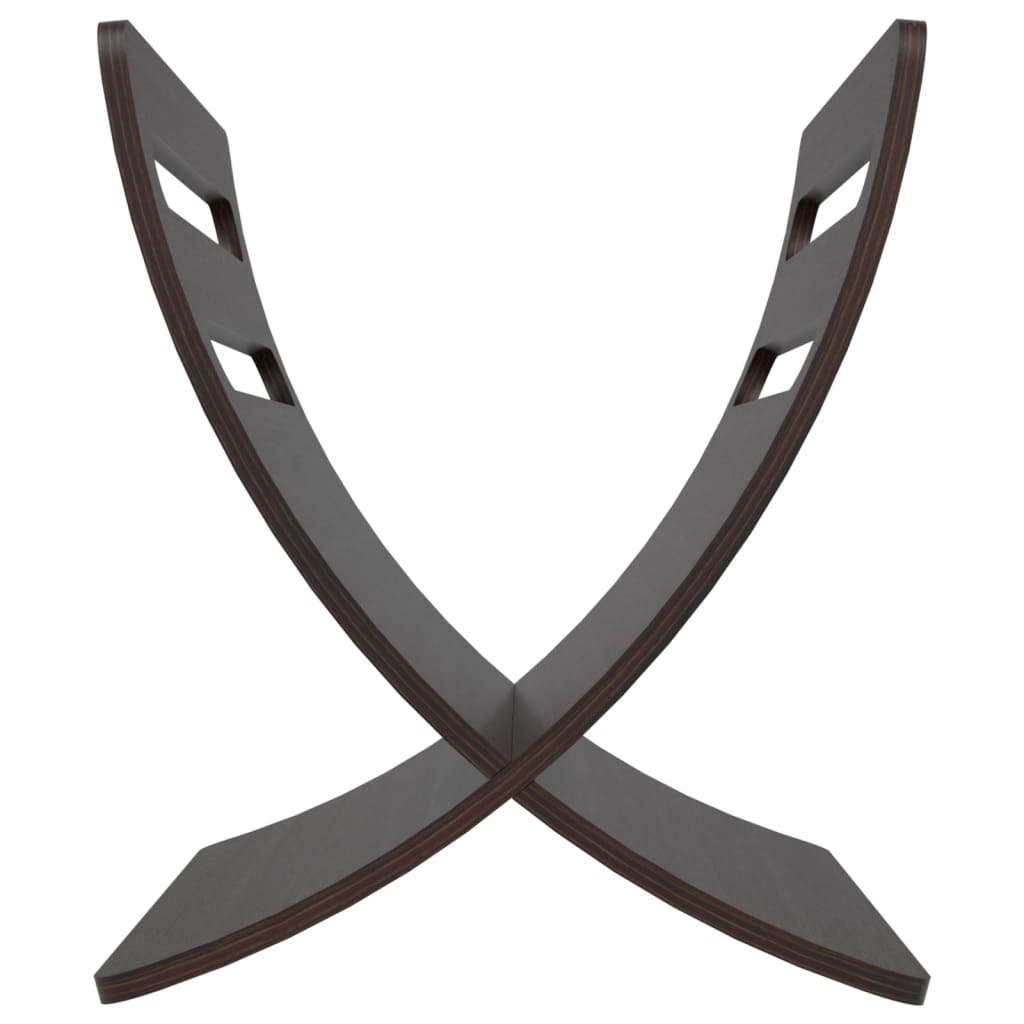 Medinis žurnalų laikiklis, rudas, pastatomas ant žemės