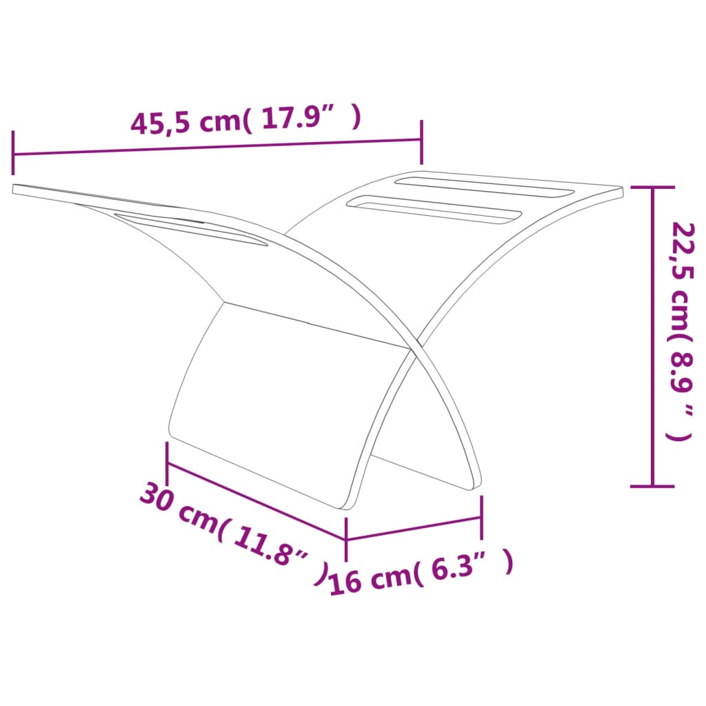 Medinis žurnalų laikiklis, rudas, pastatomas ant žemės