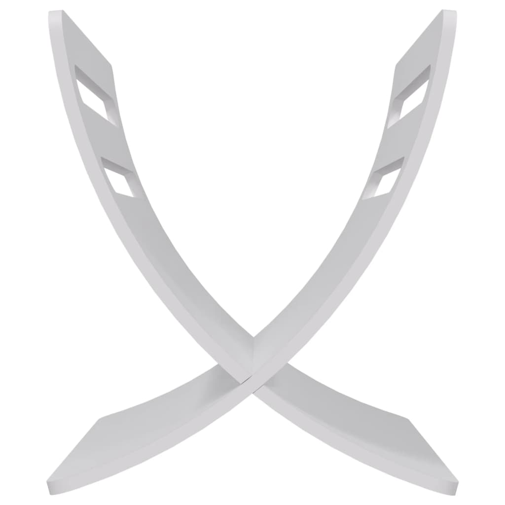 Medinis žurnalų laikiklis, baltas, pastatomas ant žemės