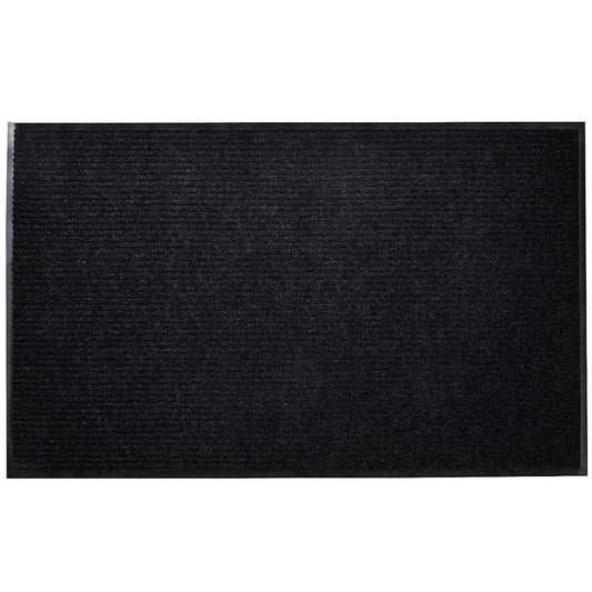 Juodas PVC Durų Kilimėlis, 90 x 60 cm