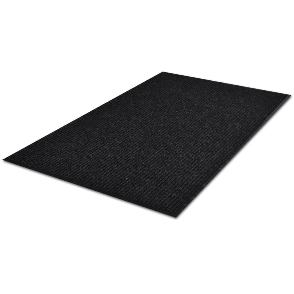 Durų kilimėlis, juodos spalvos, 90 x 120 cm, PVC