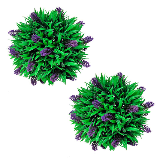 Dirbtiniai buksmedžio krūmai su levanda, 2vnt., 28cm