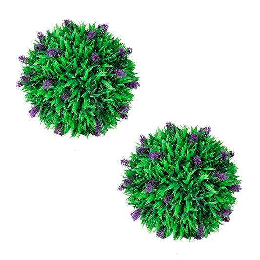 Dirbtiniai buksmedžio krūmai su levanda, 2vnt., 30cm