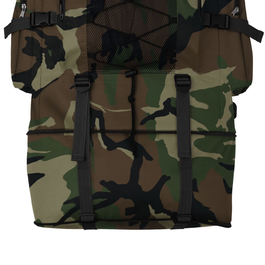 Militaristinio stiliaus kuprinė, kamufliažinė, 100l, XXL