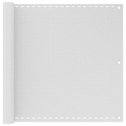 42322 vidaXL Balkono užsklanda HDPE 90 x 400 cm baltos spalvos