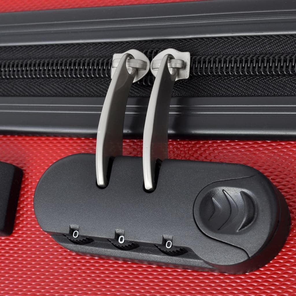 Lagaminų rinkinys, raudonas, 45,5/55/66cm, kieto korpuso