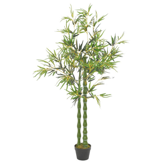 Dirbtinis augalas-bambukas su vazonu, žalios spalvos, 160cm