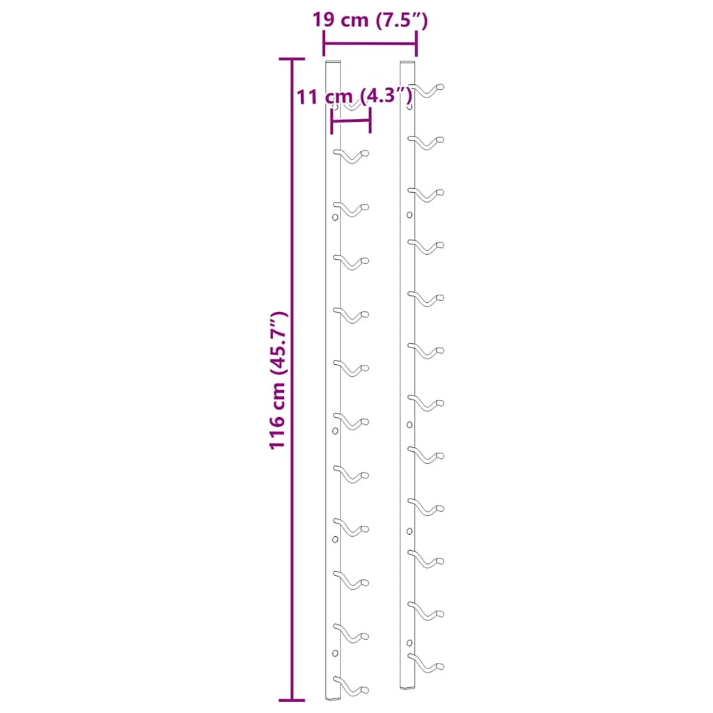 Prie sien. mont. stovas vynui skirtas 12 but., juodos sp., gel.