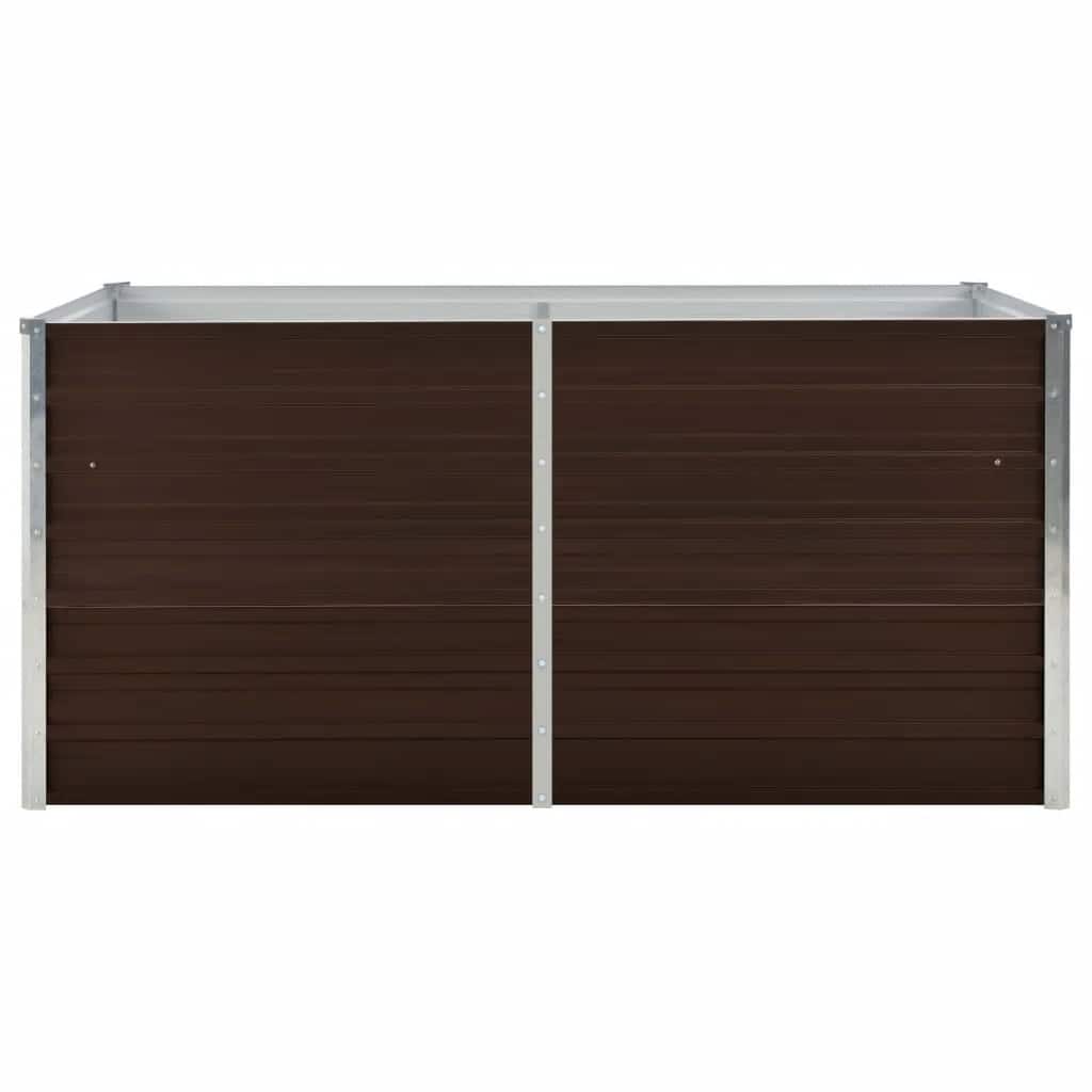 Pakeltas sodo lovelis, rudas, 160x88x77cm, galvan. plienas