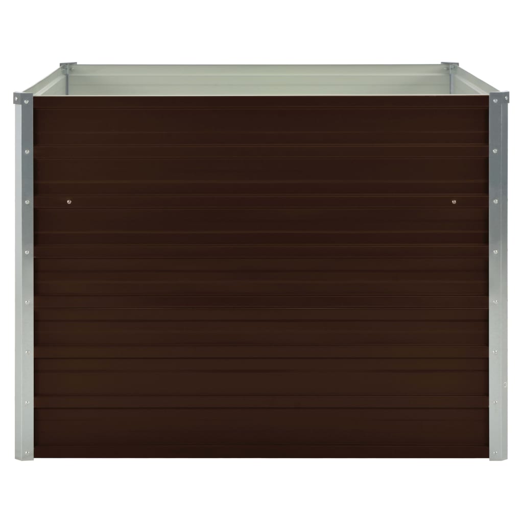 Pakeltas sodo lovelis, rudas, 100x100x77cm, galvan. plienas
