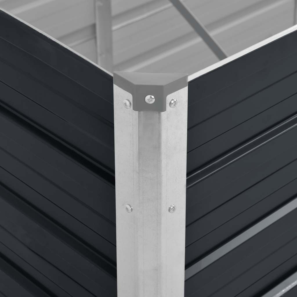 Sodo lovelis, antracito, 240x80x77cm, plienas, aukštas