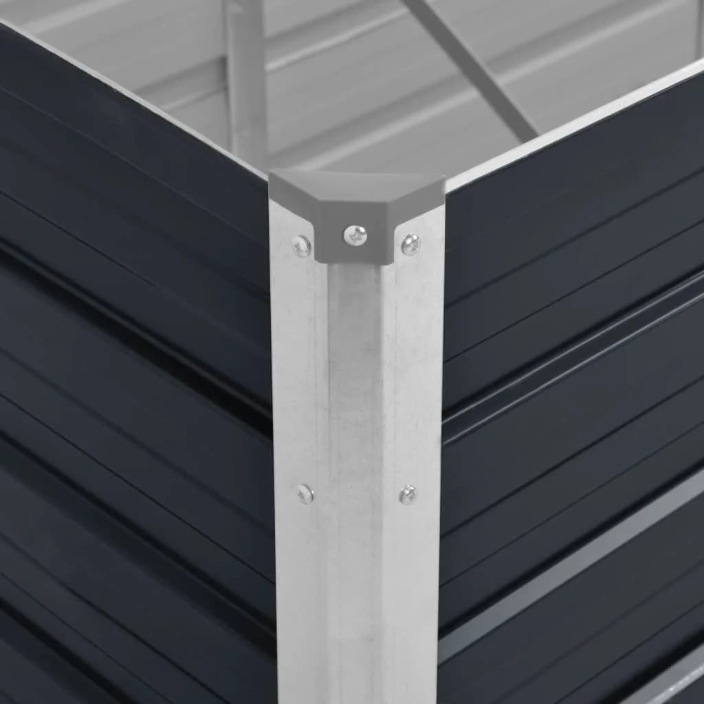 Sodo lovelis, antracito, 240x80x45cm, plienas, aukštas